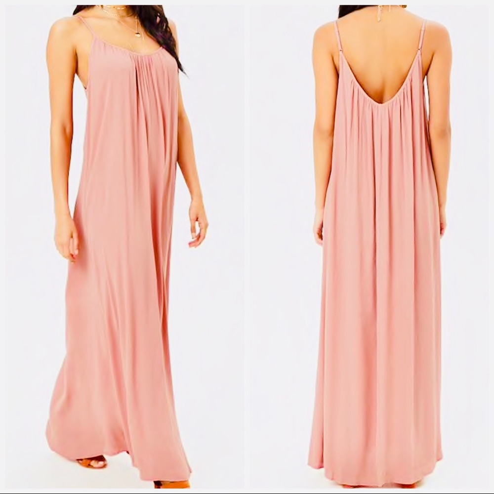 PINK CAMI MAXI // Adjustable floor length Dress